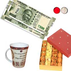 Cash - Rs.1001 + Mug + Sweets - Click here to View more details about this Product